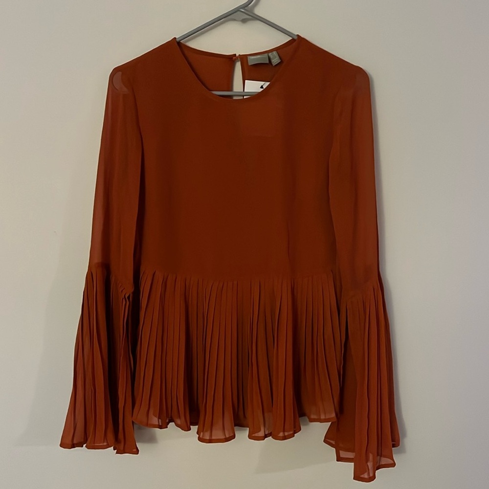 Classy flirty ruffled long sleeved top